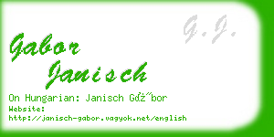 gabor janisch business card